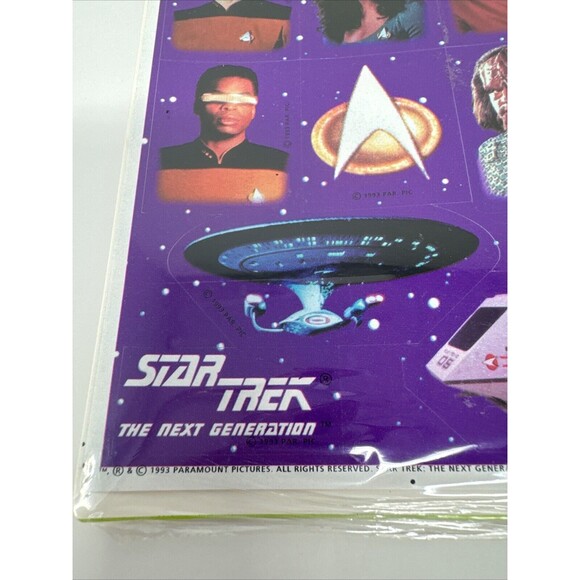 Vintage Hallmark Star Trek Stickers 3 Packs 4 Sheets Per Package NEW SEALED 90s - Picture 7 of 10